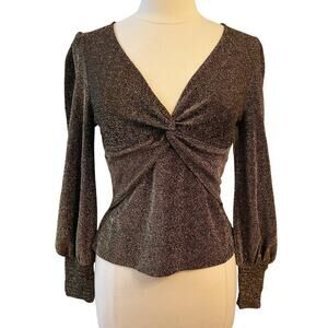 BODEN Sparkle Twist Jersey Top US 8 NWT